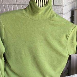 Shimmer olive green turtleneck